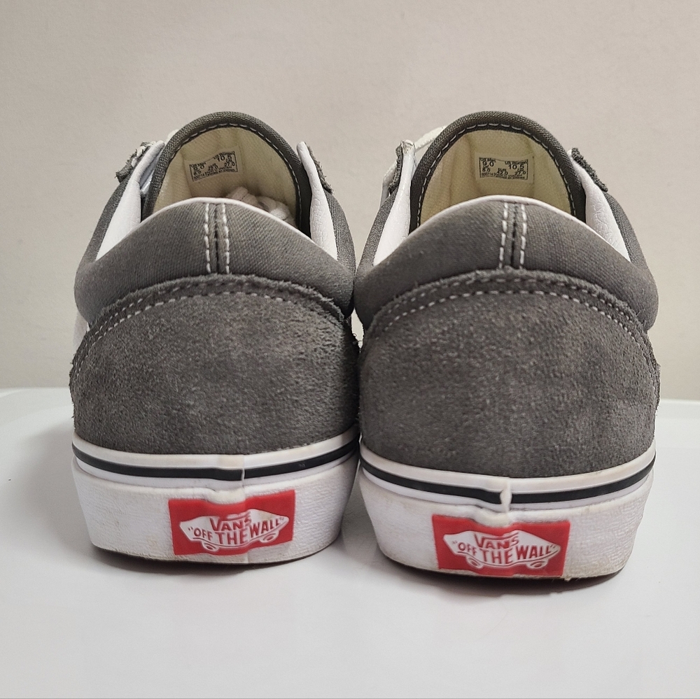 VAN'S Old Skool Low Top Sneakers in Pewter Gray Unisex Men's 9 Women's 10½ - Picture 6 of 10